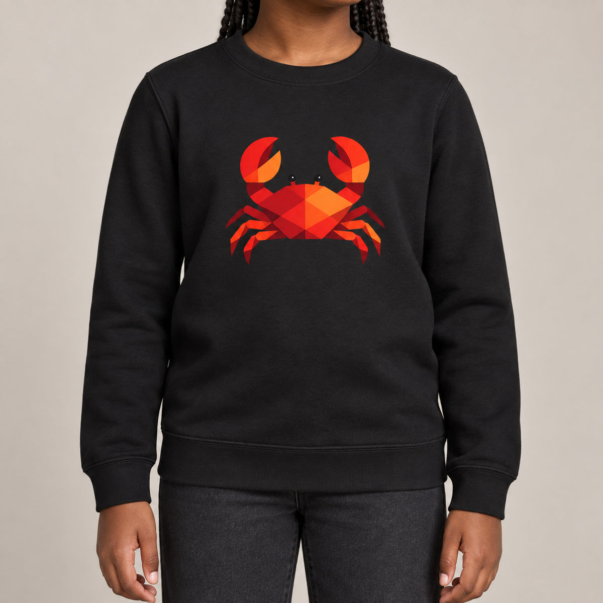 Crab in Crimson Kids' Sweatshirt - Prism Kingdom lead image