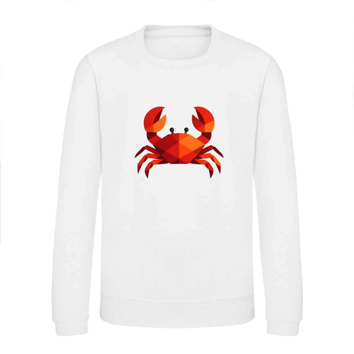 Crab in Crimson Kids' Sweatshirt - Prism Kingdom Arctic White colour variant image