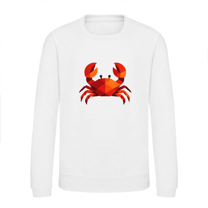 Crab in Crimson Kids' Sweatshirt - Prism Kingdom Arctic White colour variant image