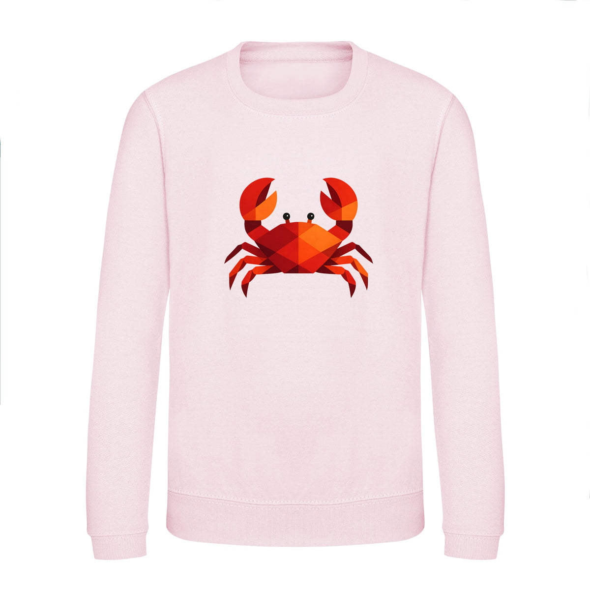 Crab in Crimson Kids' Sweatshirt - Prism Kingdom Baby Pink colour variant image