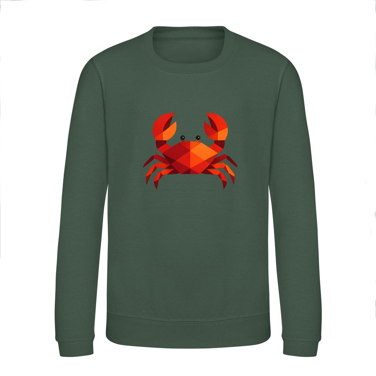 Crab in Crimson Kids' Sweatshirt - Prism Kingdom Bottle Green colour variant image