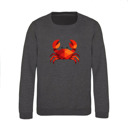 Crab in Crimson Kids' Sweatshirt - Prism Kingdom Charcoal colour variant image