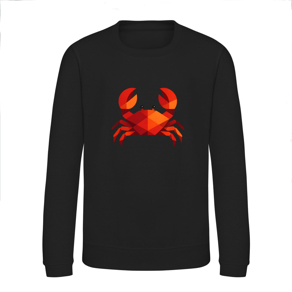 Crab in Crimson Kids' Sweatshirt - Prism Kingdom Deep Black colour variant image