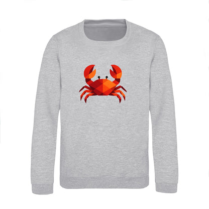 Crab in Crimson Kids' Sweatshirt - Prism Kingdom Heather Grey colour variant image