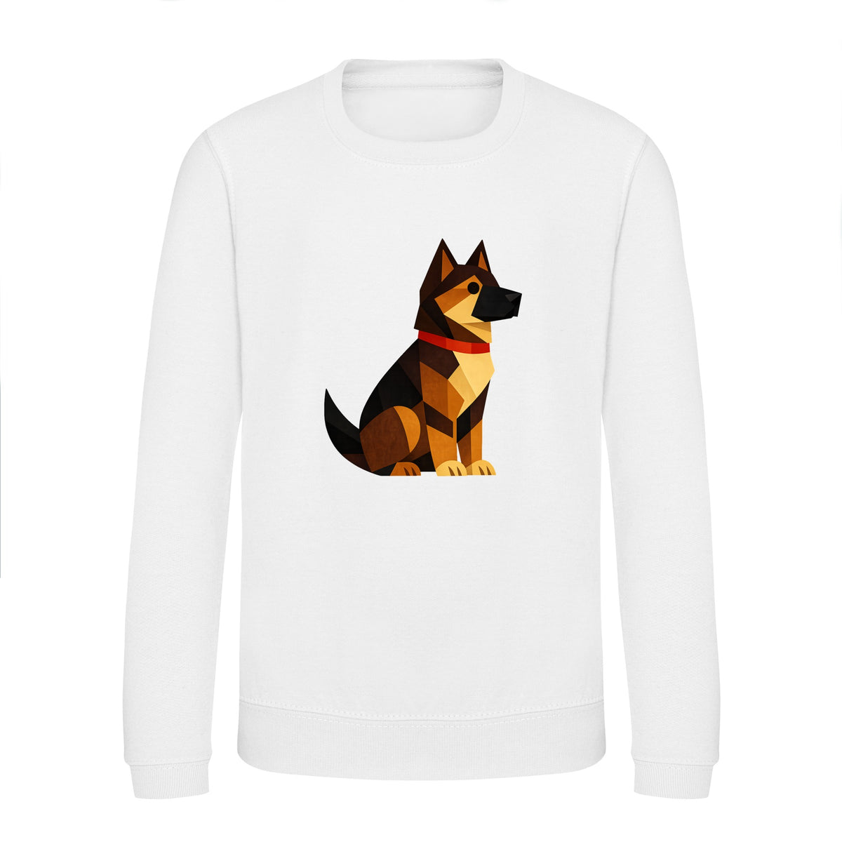 Watchful German Shepherd Kids' Sweatshirt - Prism Kingdom Arctic White colour variant image