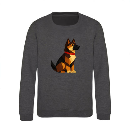 Watchful German Shepherd Kids' Sweatshirt - Prism Kingdom Charcoal colour variant image