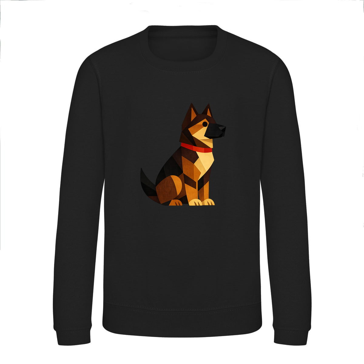Watchful German Shepherd Kids' Sweatshirt - Prism Kingdom Deep Black colour variant image