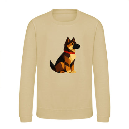 Watchful German Shepherd Kids' Sweatshirt - Prism Kingdom Desert Sand colour variant image