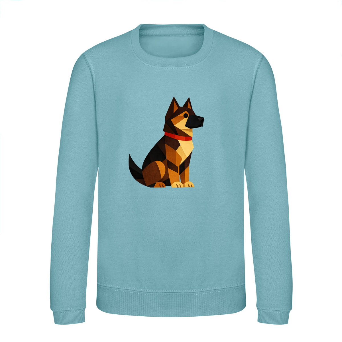 Watchful German Shepherd Kids' Sweatshirt - Prism Kingdom Seafoam colour variant image