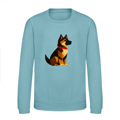 Watchful German Shepherd Kids' Sweatshirt - Prism Kingdom Seafoam colour variant image