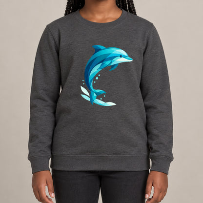 Dolphin in Motion Kids' Sweatshirt - Prism Kingdom lead image