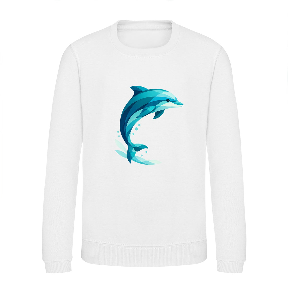 Dolphin in Motion Kids' Sweatshirt - Prism Kingdom Arctic White colour variant image