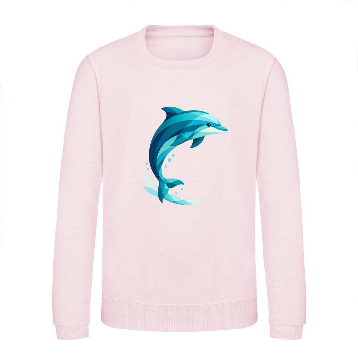 Dolphin in Motion Kids' Sweatshirt - Prism Kingdom Baby Pink colour variant image