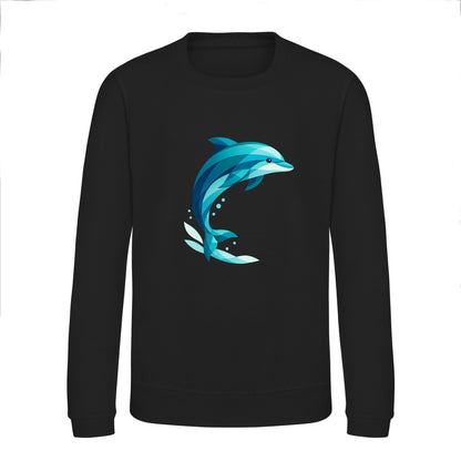 Dolphin in Motion Kids' Sweatshirt - Prism Kingdom Deep Black colour variant image