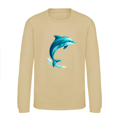Dolphin in Motion Kids' Sweatshirt - Prism Kingdom Desert Sand colour variant image