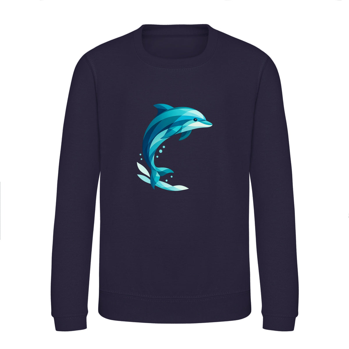 Dolphin in Motion Kids' Sweatshirt - Prism Kingdom French Navy colour variant image