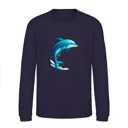 Dolphin in Motion Kids' Sweatshirt - Prism Kingdom French Navy colour variant image