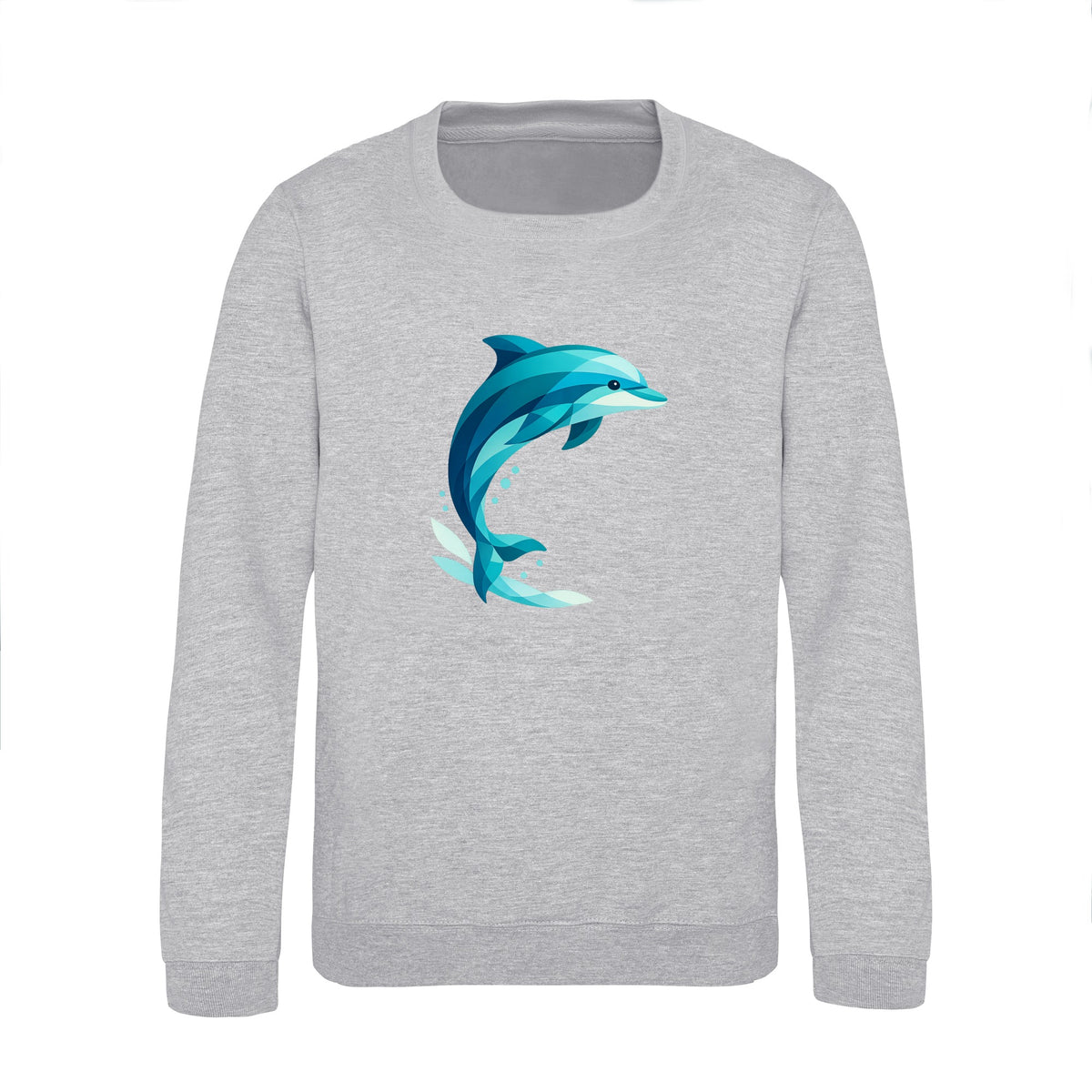 Dolphin in Motion Kids' Sweatshirt - Prism Kingdom Heather Grey colour variant image