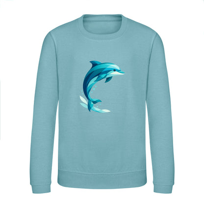 Dolphin in Motion Kids' Sweatshirt - Prism Kingdom Seafoam colour variant image