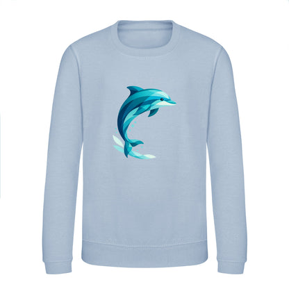 Dolphin in Motion Kids' Sweatshirt - Prism Kingdom Sky Blue colour variant image