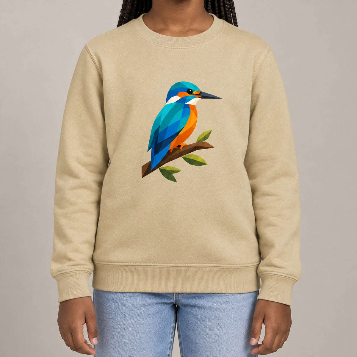 Kingfisher Among Reeds Kids' Sweatshirt - Prism Kingdom lead image