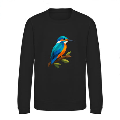 Kingfisher Among Reeds Kids' Sweatshirt - Prism Kingdom Deep Black colour variant image