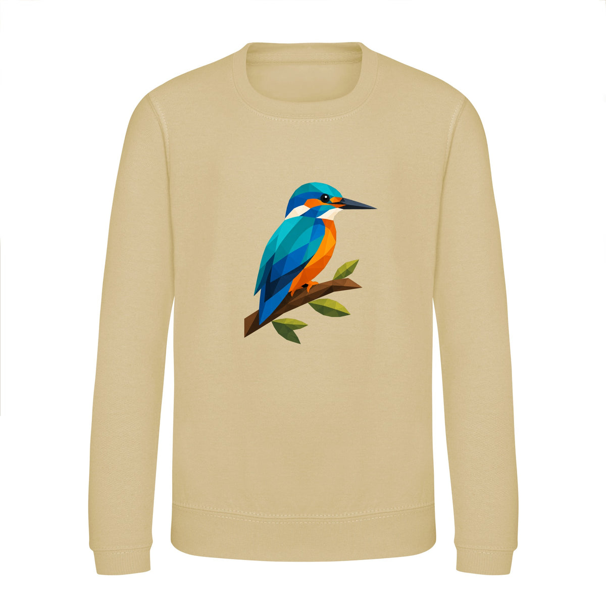Kingfisher Among Reeds Kids' Sweatshirt - Prism Kingdom Desert Sand colour variant image