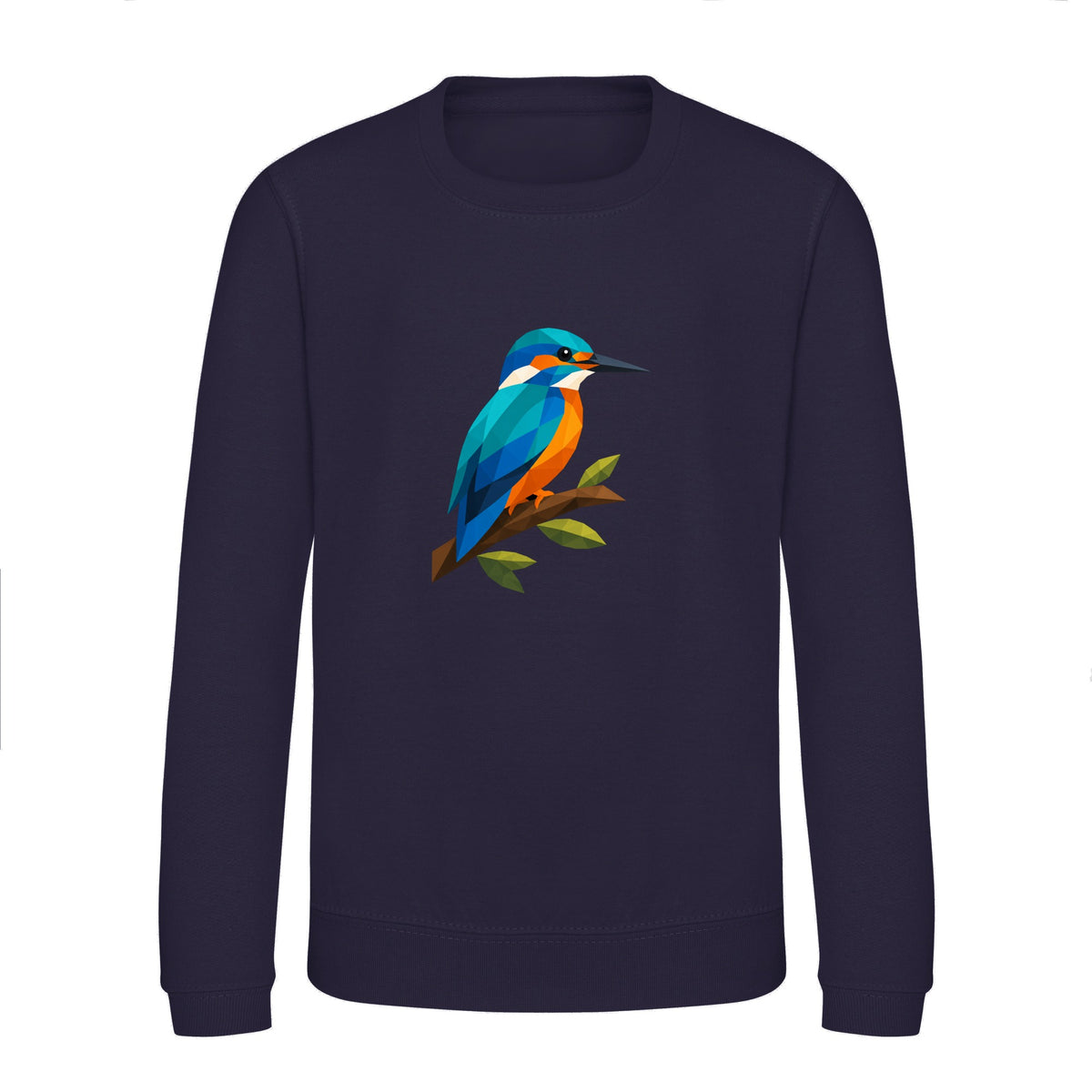 Kingfisher Among Reeds Kids' Sweatshirt - Prism Kingdom French Navy colour variant image