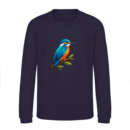 Kingfisher Among Reeds Kids' Sweatshirt - Prism Kingdom French Navy colour variant image