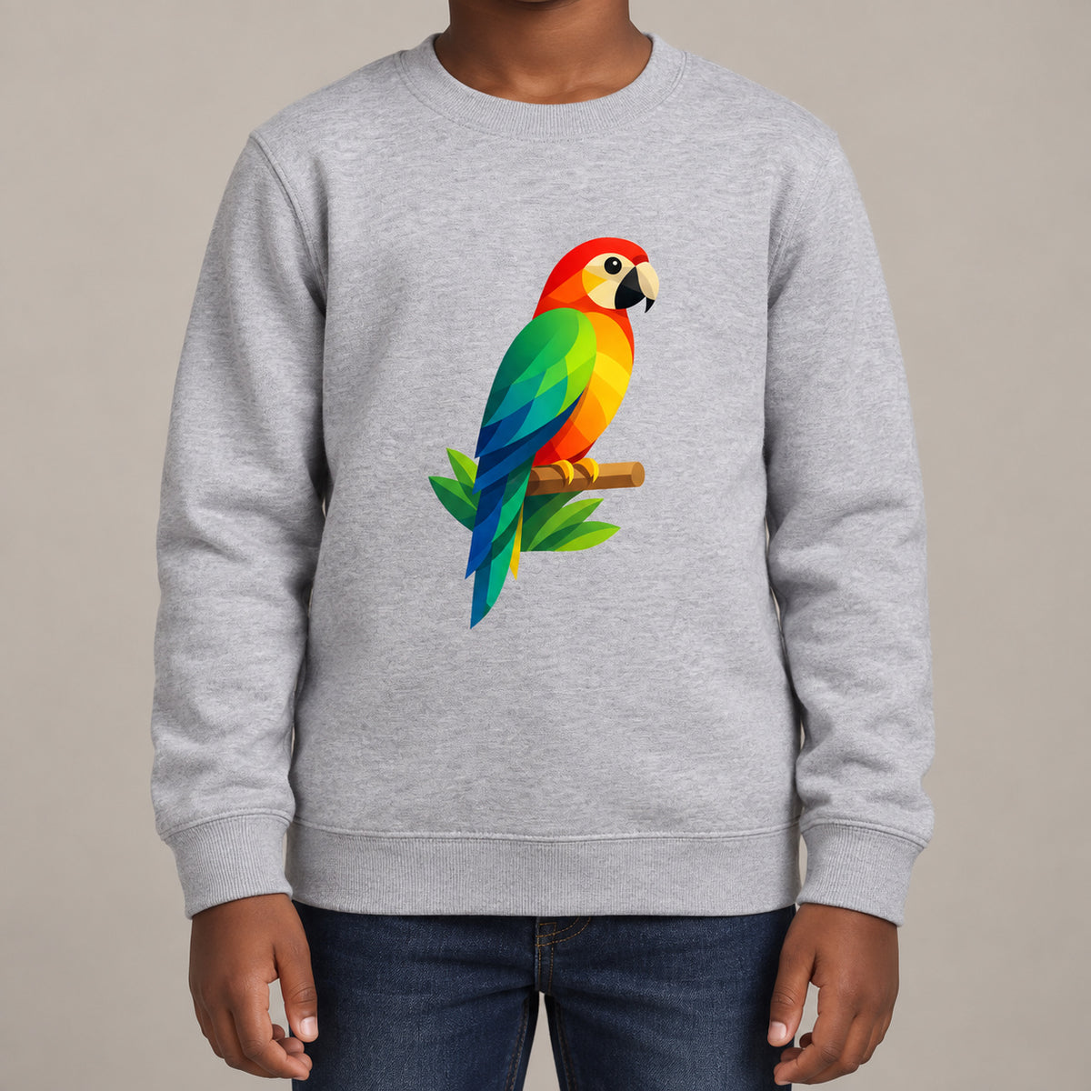 Radiant Macaw Kids' Sweatshirt - Prism Kingdom lead image