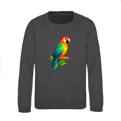 Radiant Macaw Kids' Sweatshirt - Prism Kingdom Charcoal colour variant image
