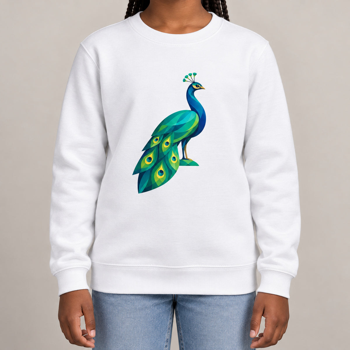 Peacock in Prism Kids' Sweatshirt - Prism Kingdom lead image