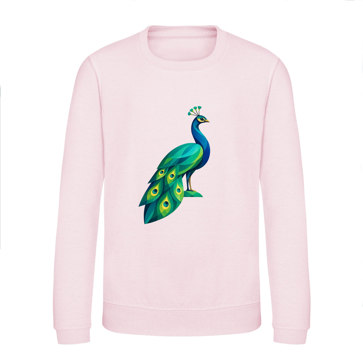 Peacock in Prism Kids' Sweatshirt - Prism Kingdom Baby Pink colour variant image