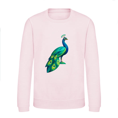 Peacock in Prism Kids' Sweatshirt - Prism Kingdom Baby Pink colour variant image