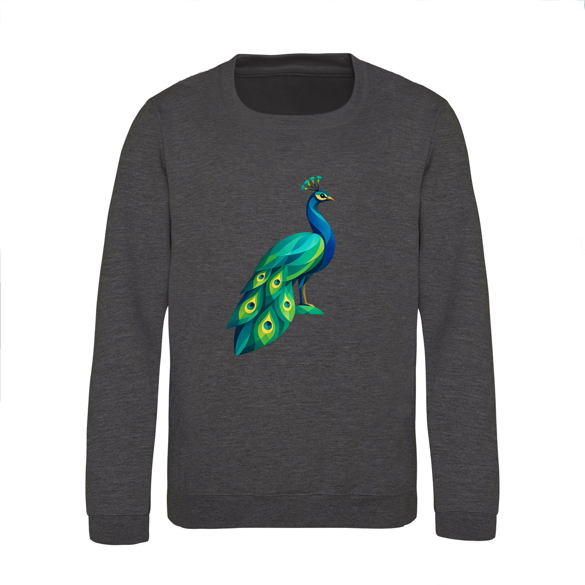 Peacock in Prism Kids' Sweatshirt - Prism Kingdom Charcoal colour variant image