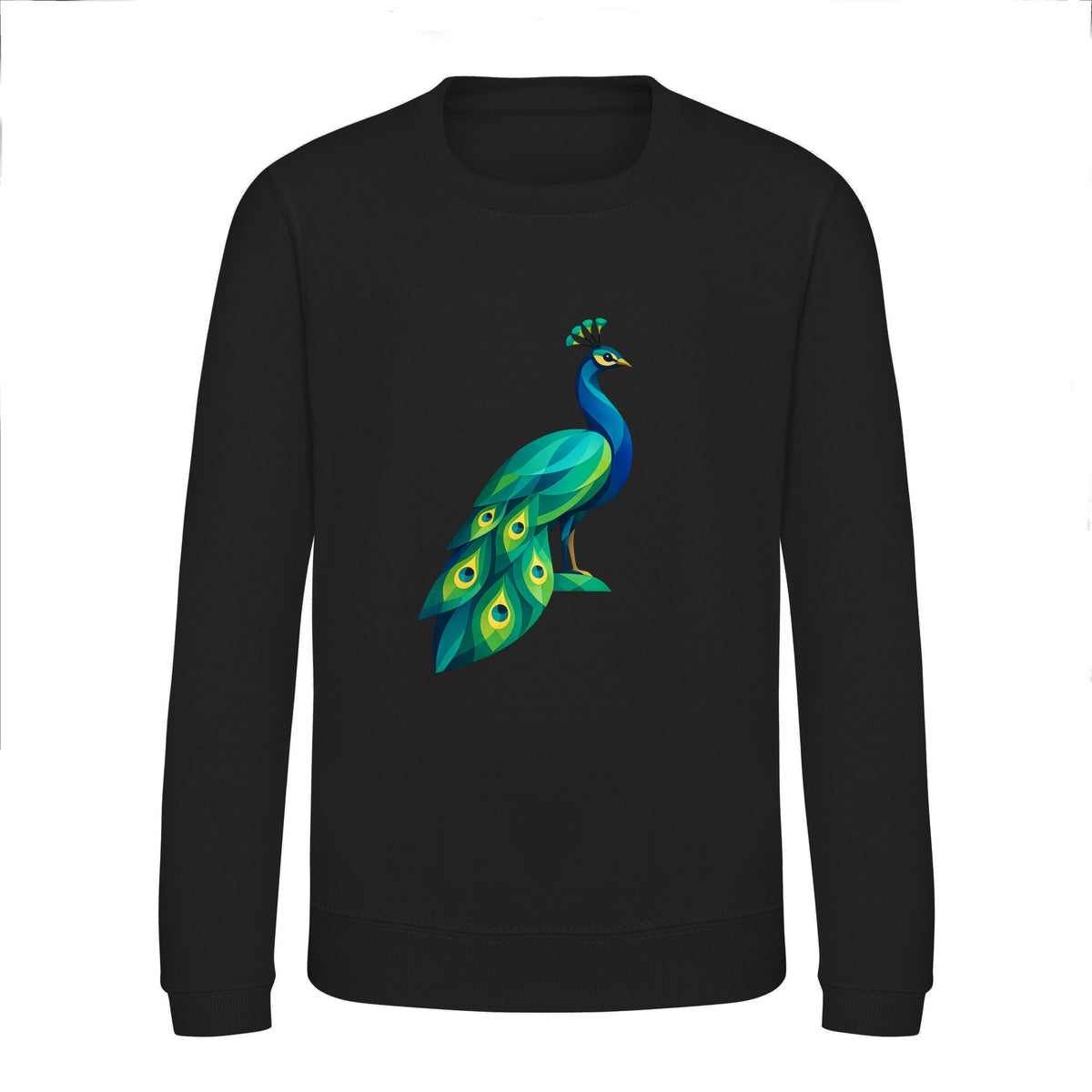 Peacock in Prism Kids' Sweatshirt - Prism Kingdom Deep Black colour variant image