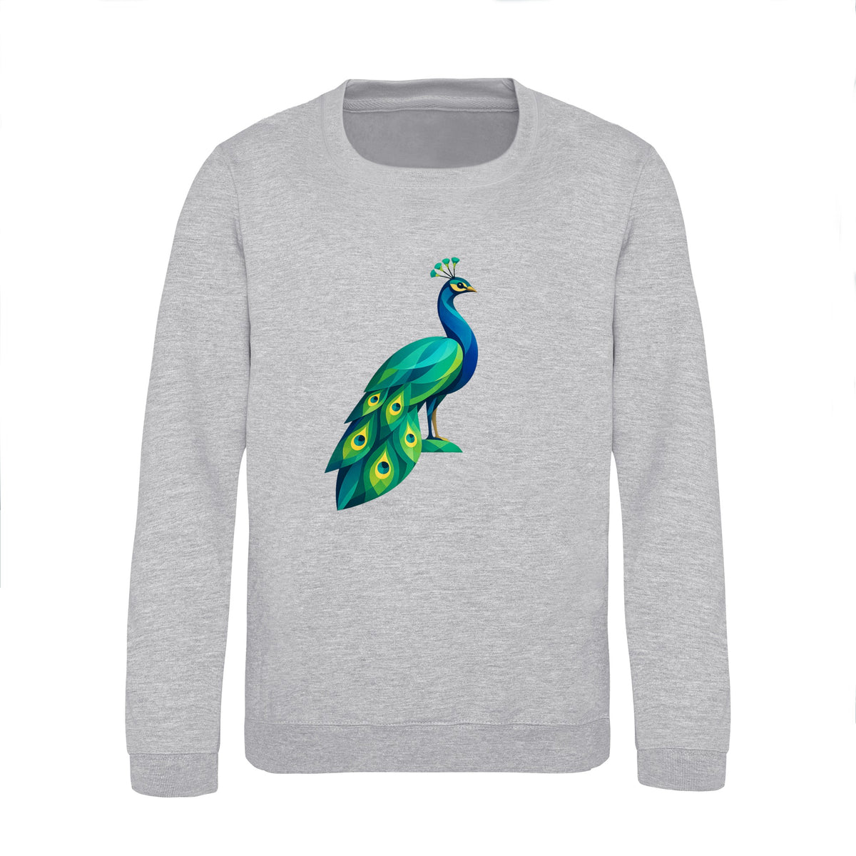 Peacock in Prism Kids' Sweatshirt - Prism Kingdom Heather Grey colour variant image
