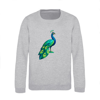Peacock in Prism Kids' Sweatshirt - Prism Kingdom Heather Grey colour variant image