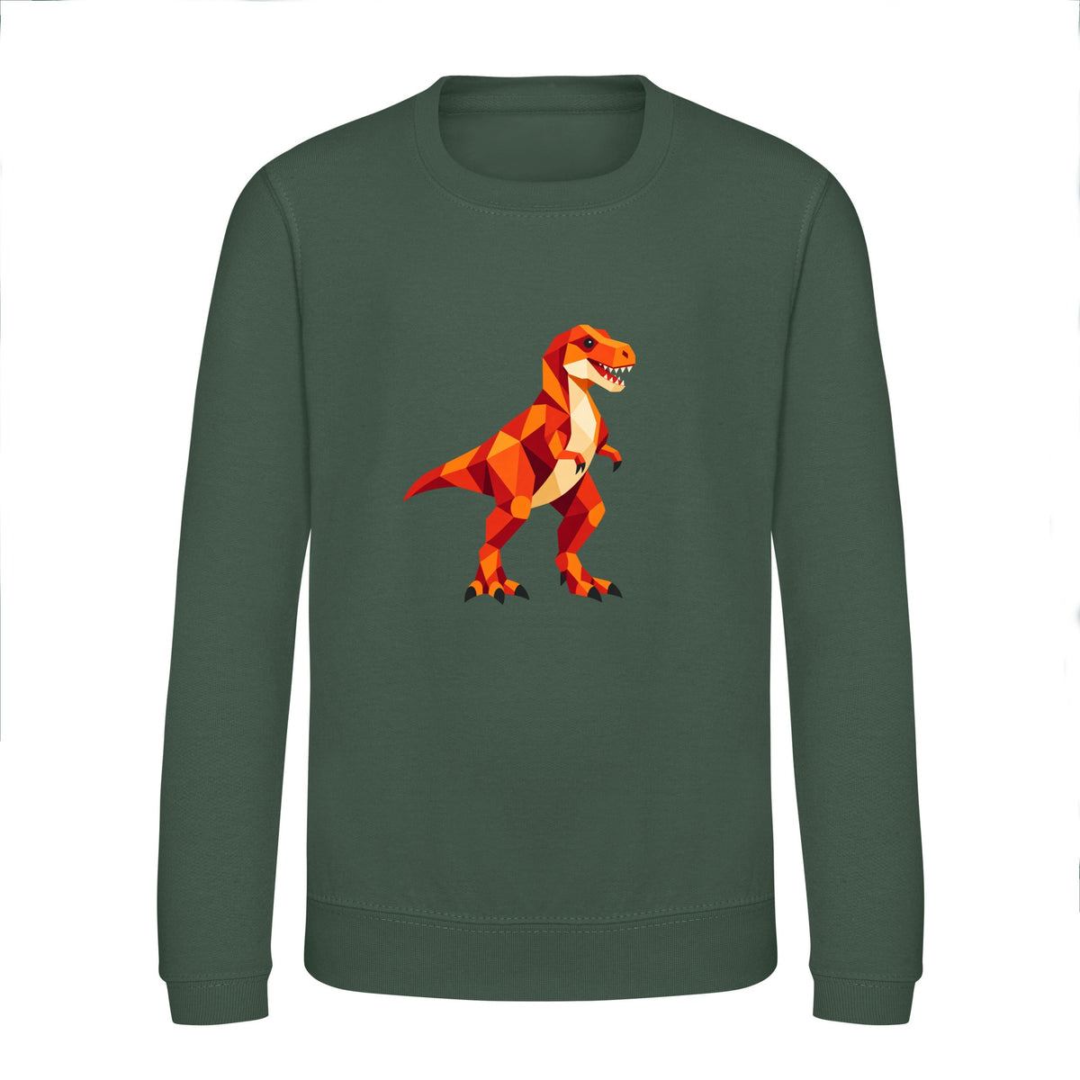 T-Rex Territory Kids' Sweatshirt - Prism Kingdom Bottle Green colour variant image