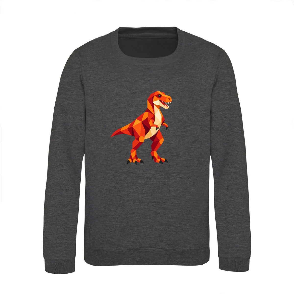 T-Rex Territory Kids' Sweatshirt - Prism Kingdom Charcoal colour variant image