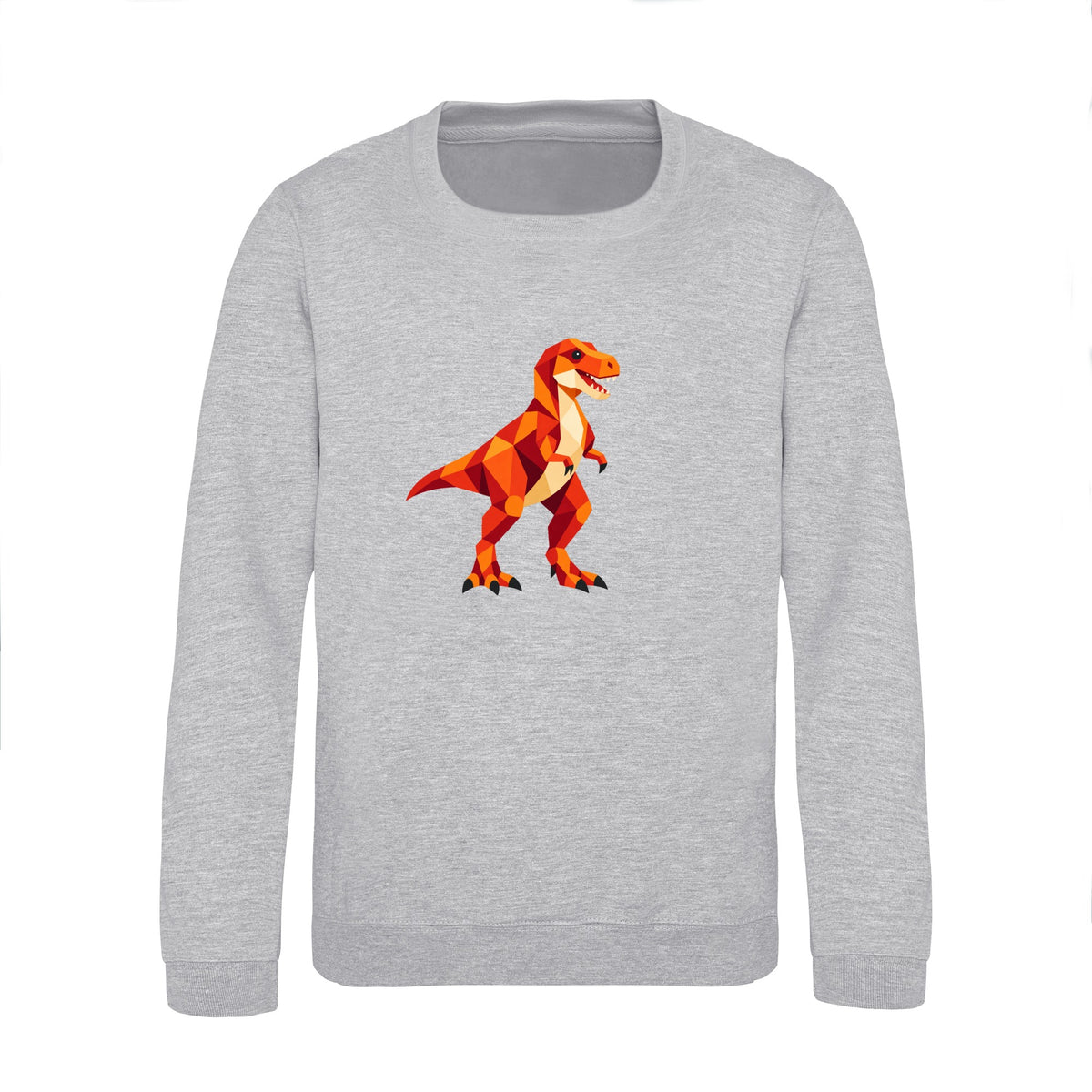 T-Rex Territory Kids' Sweatshirt - Prism Kingdom Heather Grey colour variant image