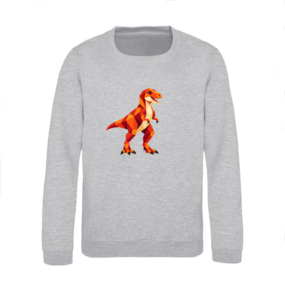 T-Rex Territory Kids' Sweatshirt - Prism Kingdom Heather Grey colour variant image