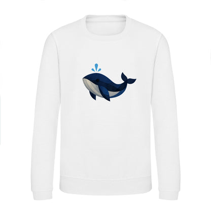Whale in Blue Kids' Sweatshirt - Prism Kingdom Arctic White colour variant image