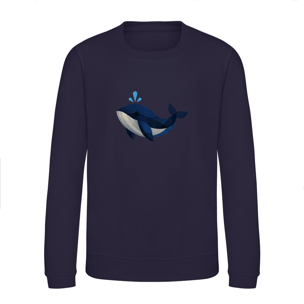 Whale in Blue Kids' Sweatshirt - Prism Kingdom French Navy colour variant image