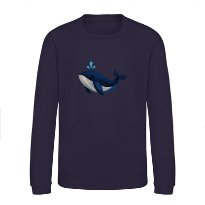 Whale in Blue Kids' Sweatshirt - Prism Kingdom French Navy colour variant image