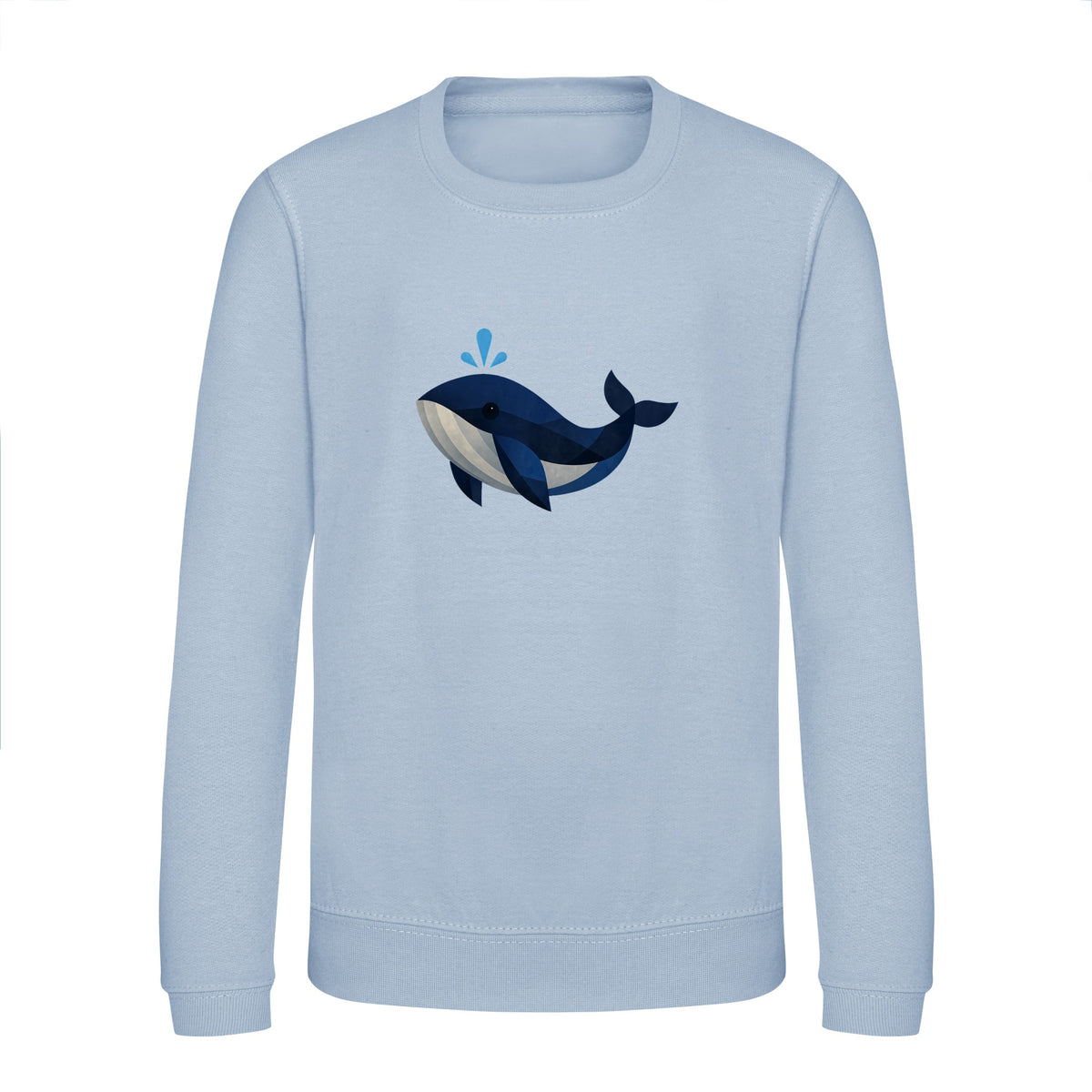 Whale in Blue Kids' Sweatshirt - Prism Kingdom Sky Blue colour variant image