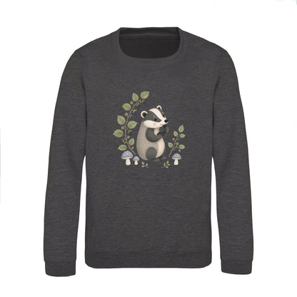 Badger's Blackberry Kids' Sweatshirt - Once Upon a Woodland Charcoal colour variant image