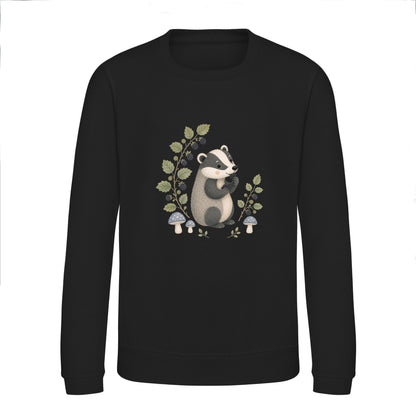 Badger's Blackberry Kids' Sweatshirt - Once Upon a Woodland Deep Black colour variant image
