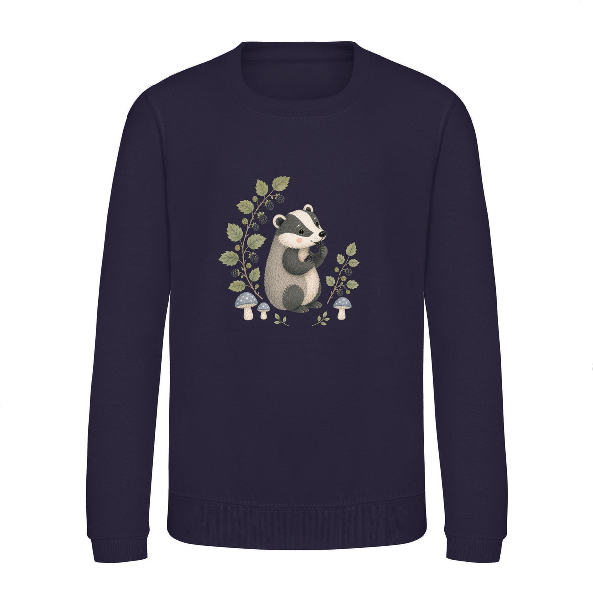 Badger's Blackberry Kids' Sweatshirt - Once Upon a Woodland French Navy colour variant image