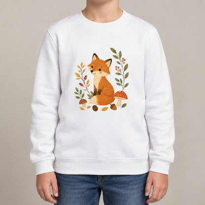 Fox Among the Toadstools Kids' Sweatshirt - Once Upon a Woodland lead image
